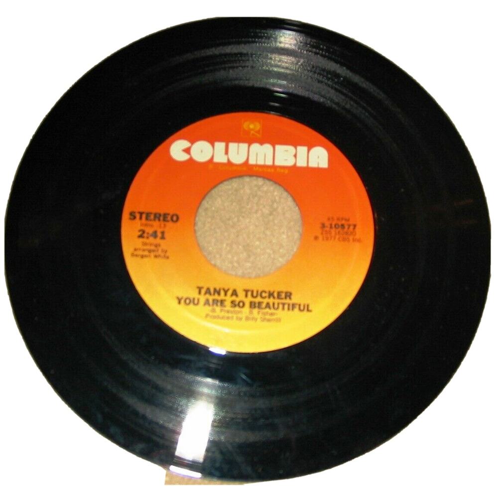 Tanya Tucker You Are So Beautiful 45 RPM Vinyl Record 1977 Country Music Singles